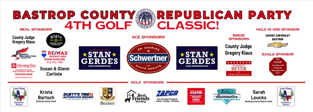 Bastrop County Republican Party 4th Golf Classic Sponsors